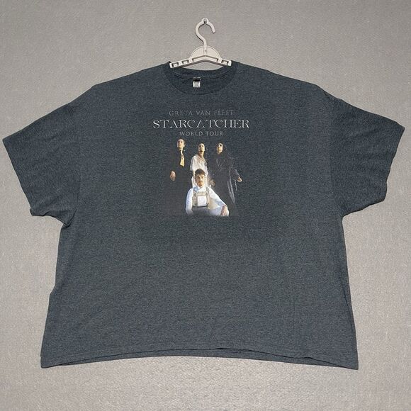 Greta Van Fleet Starcatcher T Shirt Men 5XL Gray 2023 World Tour Black Rock Band - Picture 1 of 9